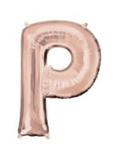Picture of ROSE GOLD LETTER P FOIL BALLOON